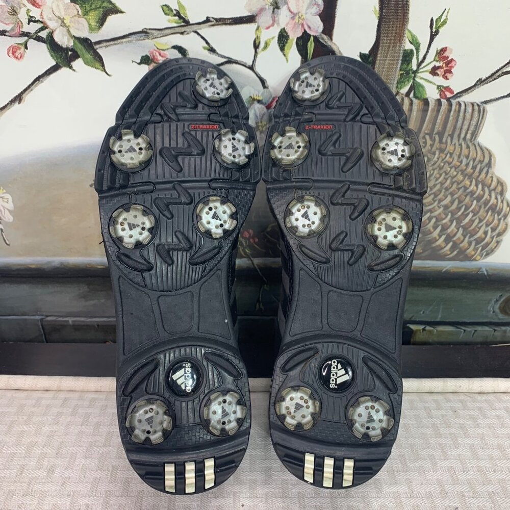 Adidas D 3000 Mens Size 9.5 Black Golf Shoes soft spike Z-Traxion AdiWEAR - Picture 7 of 9